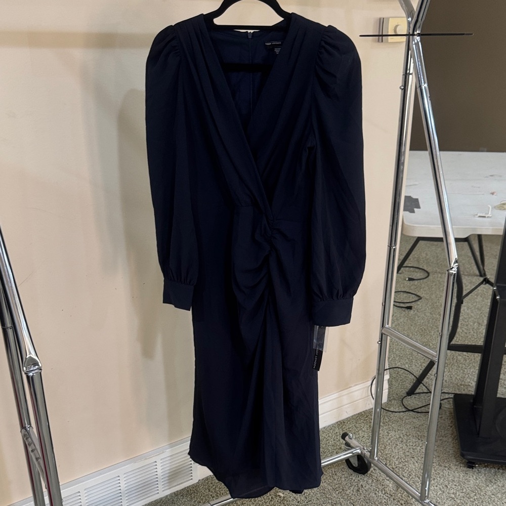 Maggy London Navy Long Sleeve Dress